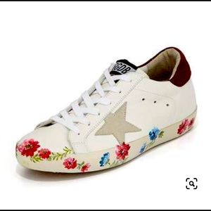 Golden Goose floral hand painted NEW 41